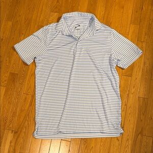 Head Light Blue and White Striped Polo Shirt